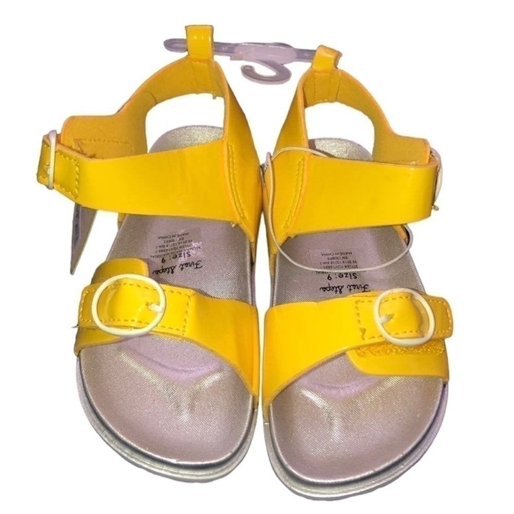 FIRST steps yellow patent leather sandals
